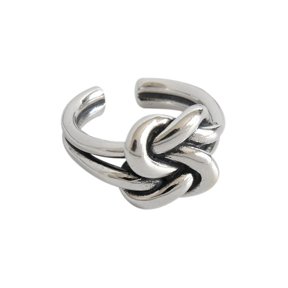 Elegant Silver Knot Ring